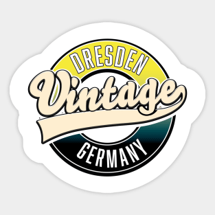 Dresden vintage style logo Sticker